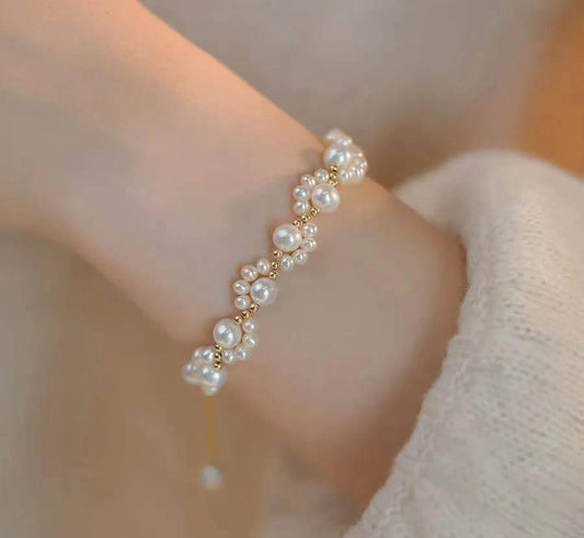 Resin Plated Beautiful Pearl Bracelet